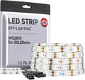 BTF-LIGHTING WS2815 LED Strip Light UL Listed 16.4FT 150 LED DC12V IP30 by BTF-LIGHTING