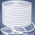 Lamomo LED Strip Lights 49.2FT White, Waterproof Silicone Flexible Neon Rope Light, 6000K Dimmable 1800 LEDs for Indoor, Bedroom, Living Room by Lamomo