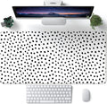 Boho Desk Mat, Polka Dot Large Mouse Pad Desk Pad Boho Desk Accessories for Women Office Decor, XXL Mousepad Long Laptop Keyboard Mouse Mat 31.5''X15.7'' Non-Slip Rubber Base with Stitched Edges by CYZFF