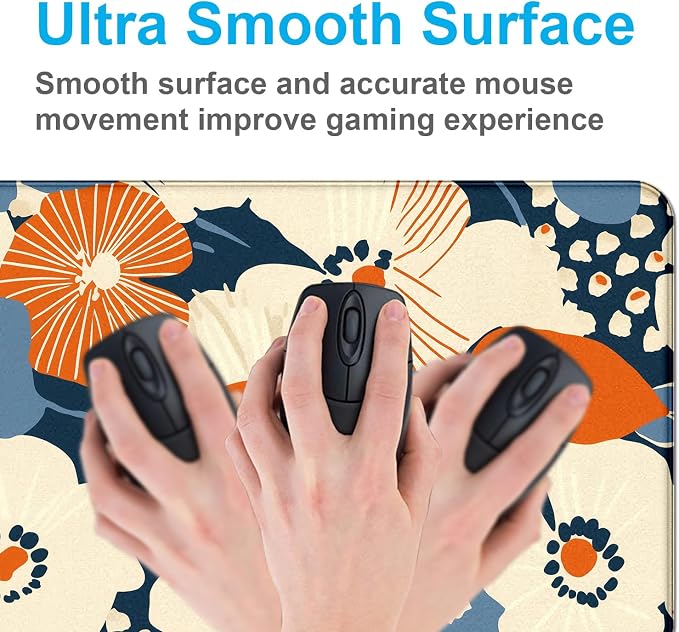 Ladies' Office Desk Cute Petal Keyboard Accessories Game Extended Mouse Pad | Large Extended Mouse Pad; Full Desk Coverage; Waterproof Coating; Stable Anti-Slide Base For Gaming, Office, Study Daily Use - Image 5