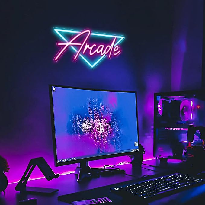 Kavaas Arcade Neon Sign, LED Arcade Signs for Arcade Room Decor | Retro Neon Sign for Boys Bedroom, Gaming Wall decor - Best Arcade Gifts for Teenage Boys, Christmas - Image 4