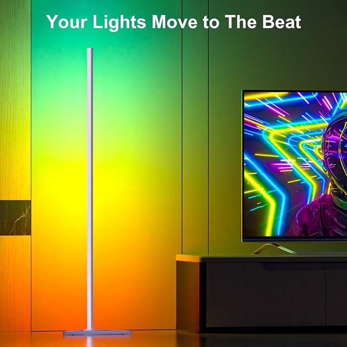 MIHEAL Corner Floor Lamp - Smart RGB LED Corner Lamp with App and Remote Control, 16 Million Colors & 68+ Scene, Music Sync, Timer Setting -for Living Rooms, Bedrooms, and Gaming Rooms - Image 9