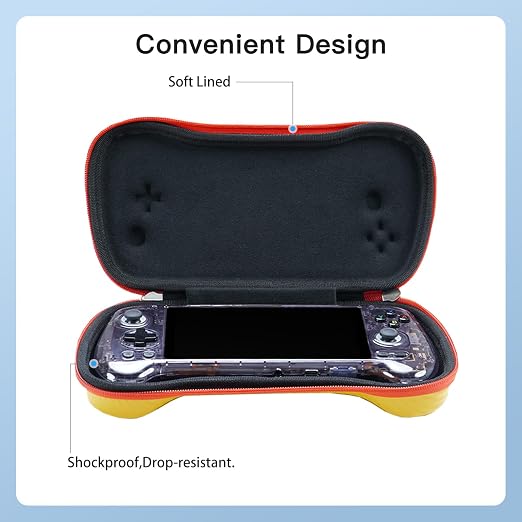 YAJOJO Carrying Case for ANBERNIC RG557 Handheld Game Console, Cover with Lanyard for ANBERNIC RG557 Shockproof,Water Resistant (Yellow) - Image 4