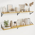 Axeman Deep Floating Shelves, 55'' x 10'' Oak Wall Shelves Set of 2 by Axeman