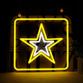 Military-themed Neon Signs Army Veteran Neon Lights Wall Decor for Man Cave Bedroom Bar Army Themed Gift Art for Christmas Party-13.31×13 IN-USB Powered-Acrylic by Unknown