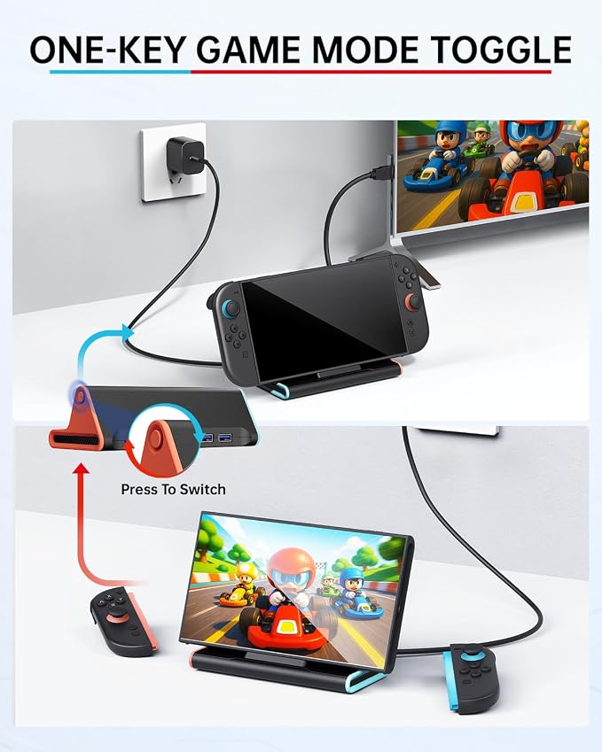 Switch 2 Dock with HDMI, 4K Portable Docking Station for Nintendo Switch2 - Image 7