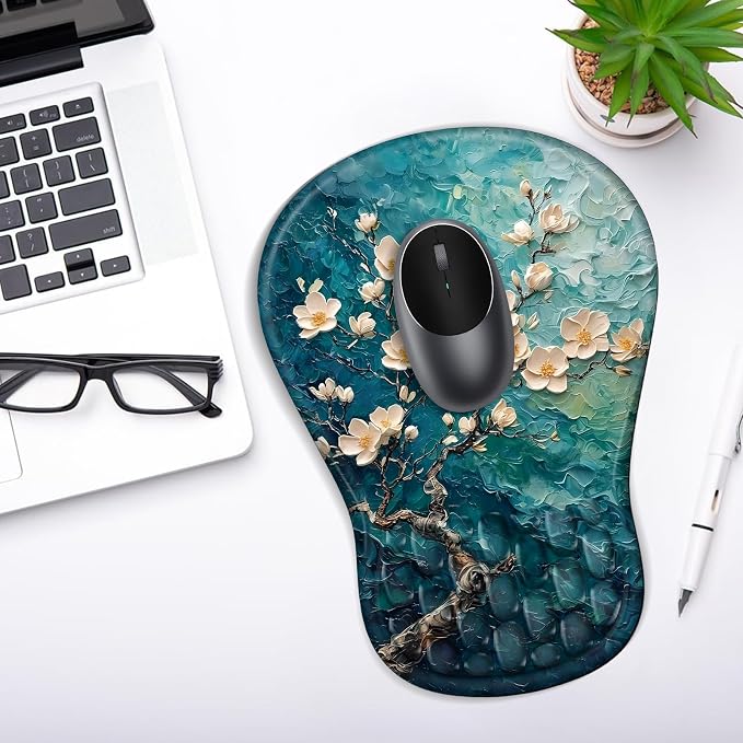 YIWEI Ergonomic Mouse Pad with Wrist Rest for Carpal Tunnel Pain Relief - Image 7