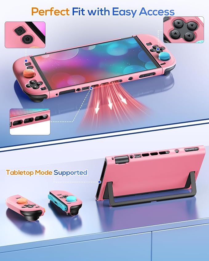 FYOUNG Switch 2 Case Pink, Slim Protective Hard Shell for Nintendo 2 - Image 3