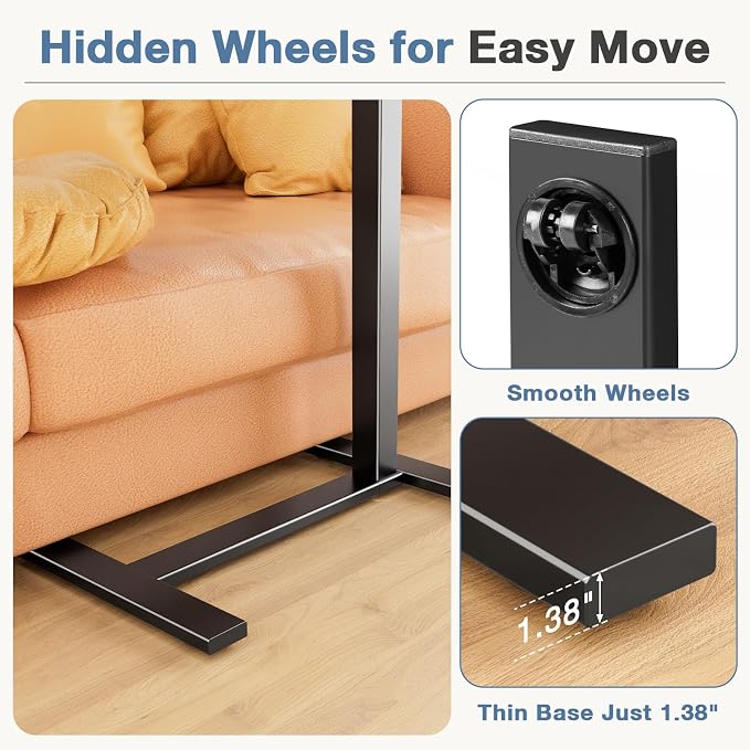 DUMOS Standing Desk with Wheels, Rolling Desk, Laptop Table - Image 6