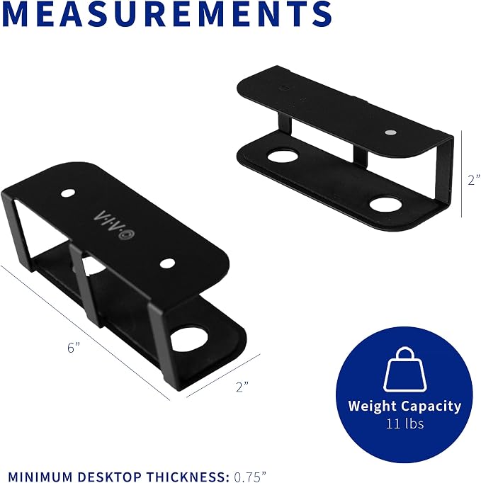 VIVO Universal Under Desk Laptop Storage Mount, Tablet Mounting Brackets, Under Table Hidden Docking Station Holder, Multimedia Device Bracket, 3 Parts, Mount-UDLS1 - Image 3