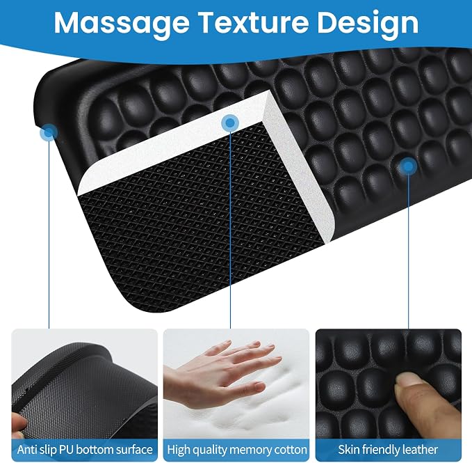 L-Shaped Desk Elbow Pad for Desk, 2-Piece Ergonomic Desk Edge Cushion, PU Leather Elbow Support Padding with Non-Slip, Wrist Comfort Support for Office Home, Office Desk Accessories - Image 3
