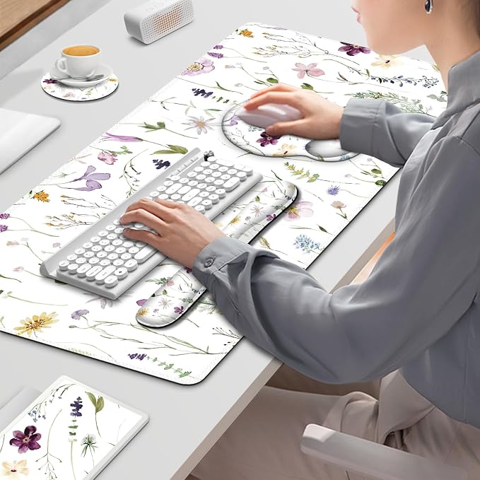 Gaming Mouse Pad, Large Desk Mat Cute Desk Pad Protector, 4in1 XXL Mousepad - Image 8