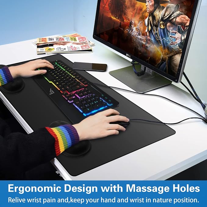 2 Pack Mouse Wrist Rest, Canjoy Wrist Rest for Mouse Memory Foam Wrist Pad - Image 8