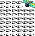 50packs Self Adhesive Cable Management Clips,32.5mm/1.28in Black Durable Wire Organizers Cord Holder for TV, PC, Laptop, Ethernet, Desktop, Home, and Office by Clearhill