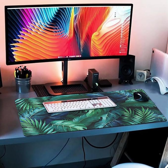 XXL Gaming Mouse Pad 35.4x15.7 Professional Large Mouse Pad & Computer Game Mouse Mat-90x40 Greenleaf - Image 6