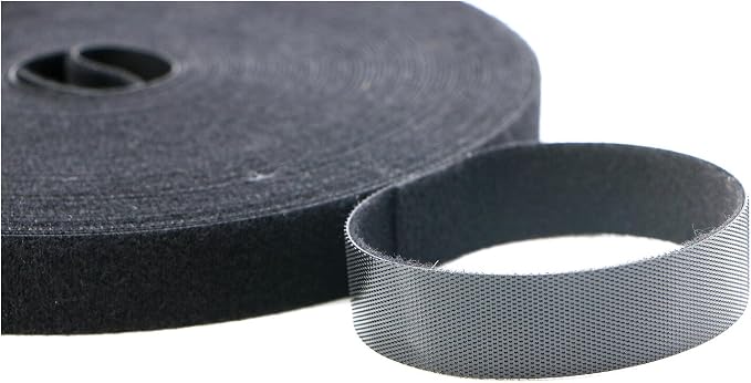 Reusable Fastening Tape Cable Ties 3/4 Inch Double Side Hook Roll (10 Yard, Black Upgraded Version) - Image 2