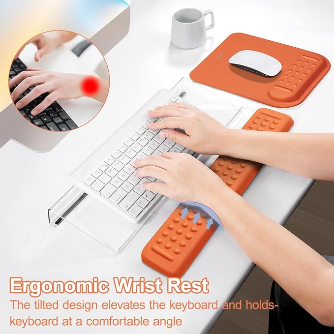 MOSISO Keyboard Stand&Wrist Rest Support for Keyboard &Mouse Pad Set - Image 7