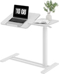 SANODESK 32''Overbed Table Gas Spring Lifting with Wheels&Tilting Desktop by sanodesk
