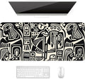 Auhoahsil Desk Mat, Ultra Large Mouse Pad, XXL Gaming Mousepad, Pretty Desk Pad, Big Extended Full Size Desktop Desk Matt for Keyboard, Laptop & Computer, 35.5 x 15.7 in, Ancient Egyptian Pattern by Auhoahsil
