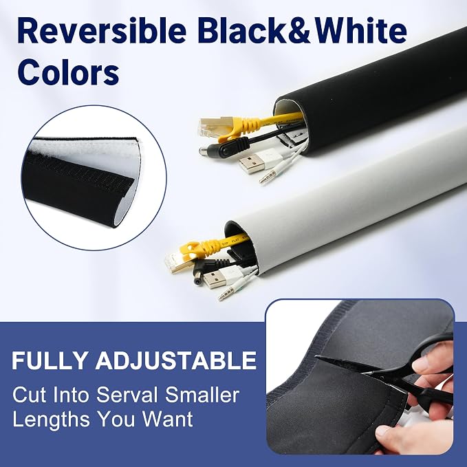 CableGeeke Cable Management Sleeve, 3.3ft (40 inch) - 1.5 inch - Image 5