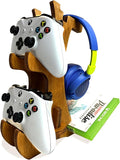 Wooden Controller Stand - Dual Game Controller Holder by ROSTMARYGIFT