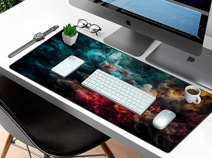 Rinaze Large Gaming Mouse Pad Desk Mat with Superior Micro-Weave Cloth, XXL Big Mousepad with Stitched Edges, Anti-Slip Desk Keyboard Pad for Gaming, Office and Home - Image 9