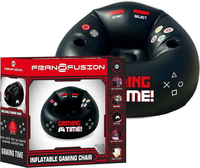 Inflatable Gaming Chair for Kids & Teens with Cup Holders and Side Pocket - This Air Gaming Bean Bag Chairs for kids is The Perfect Furniture for Gamer Room Decor - Perfect Gaming Stuff for boys 4-12 - Image 4