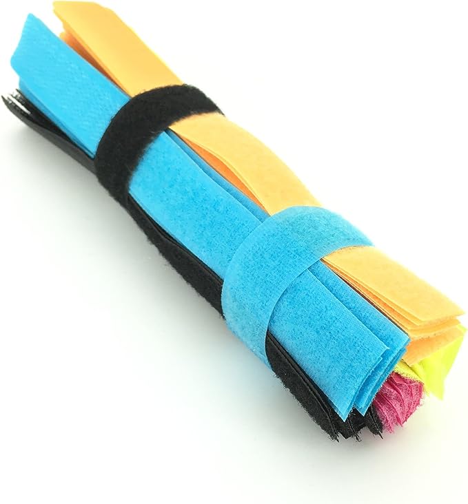 50pcs Cable Ties Reusable Fastening Wire Organizer Cord Rope Holder 7 Inch (Multi-Colour) by PASOW