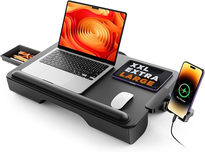 SAIJI Laptop Lap Desk, Portable Laptop Desk for Bed Fits Up to 17" Laptops - Image 9