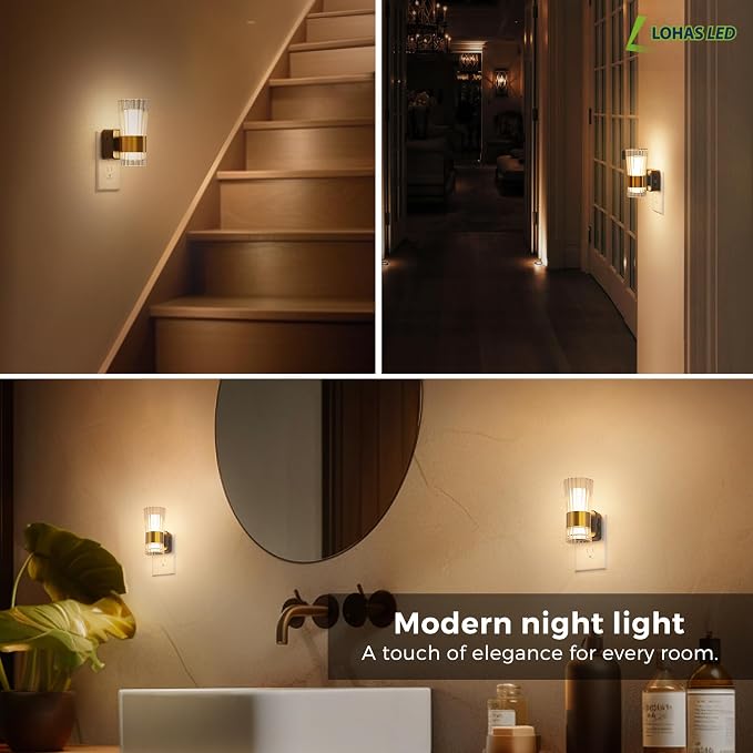 L LOHAS LED Night Light Night Lights Plug into Wall 3000K Soft Warm 0-100LM - Image 7