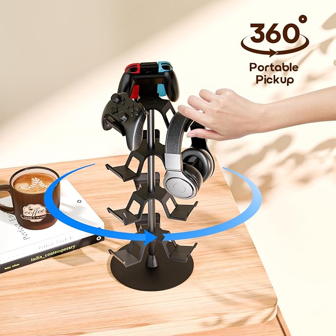 Nargos Video Game Storage Stand and Universal Controller Holder, for PS5 PS4 PS3 Xbox Series S & X Xbox One Game - Image 4