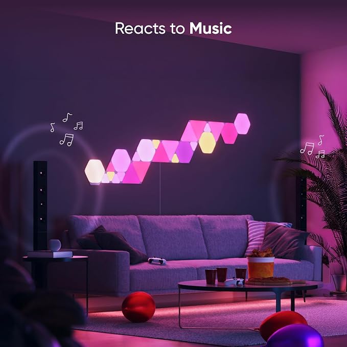 Nanoleaf Shapes Triangle Lights, Smart RGBW LED Wall Light Panels, 7PK - Image 3
