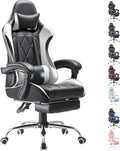 Homall Gaming Chair, Computer Chair with Footrest and Massage Lumbar Support, Ergonomic High Back Video Game Chair with Swivel Seat and Headrest (White) by Homall