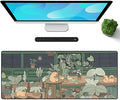 Galdas Gaming Mouse Pad XXL XL Large Long Extended Big Mousepad Non-Slip Rubber Keyboard Mouse Pad with Stitched Edges for Laptop Home Office (31.5x11.8x0.08 Inch) … (Green Window) by Galdas