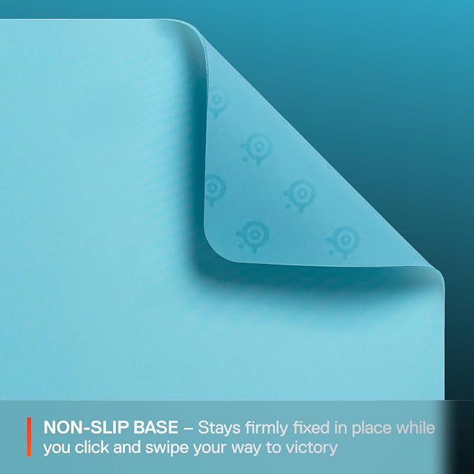 SteelSeries QcK Cloth Gaming Mouse Pad - Exclusive Micro-Woven Surface - Optimized for Gaming Sensors - Maximum Control - Size M - Aqua - Image 4