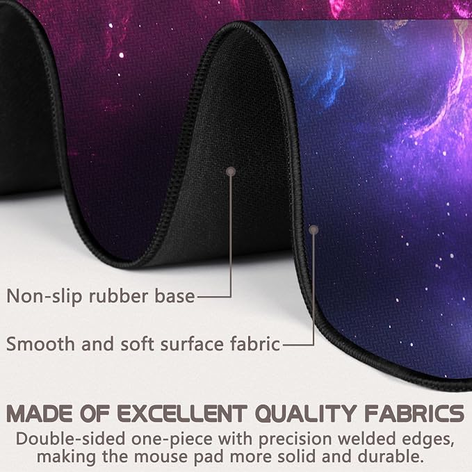 Mouse Pad Gaming - Desk Mat for Keyboard and Mouse - Large Mouse Pads for Desk, Gaming Mousepad with Non-Slip Base, Desks Pad (31.5" X 11.8") for Game, Office and Home - Image 2