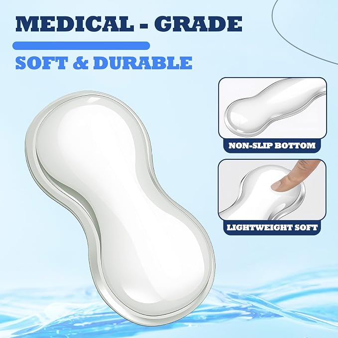 Silicone Gel Keyboard and Mouse Wrist Rest Set, Ergonomic Cool Non-Slip Pad for Typing Pain Relief, Comfort Support for Office Home Computer Laptop, White ﻿ ﻿ - Image 4