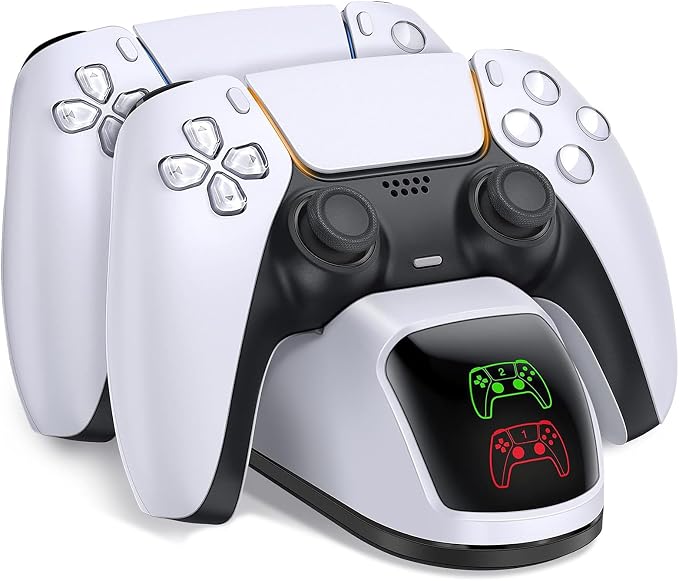 for PS5 Controller Charging Station, for PlayStation 5 Dualsense Charger by Fegliea