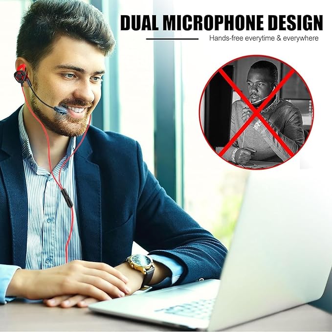 Gaming Headset with Microphone Wired Gaming Earbuds PC for One PS4 PS5 Nintendo Switch PlayStation 5 Games Mobile Phone,Detachable Earphones Noise Cancelling Gaming Headphones with Mic - Image 2