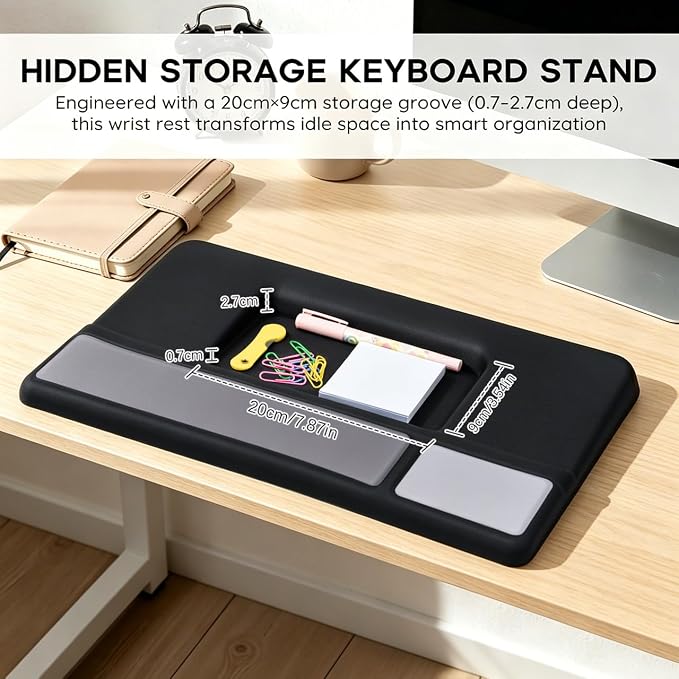JIKIOU Keyboard Stand and Mouse Pad Set with Wrist Rest - Image 4