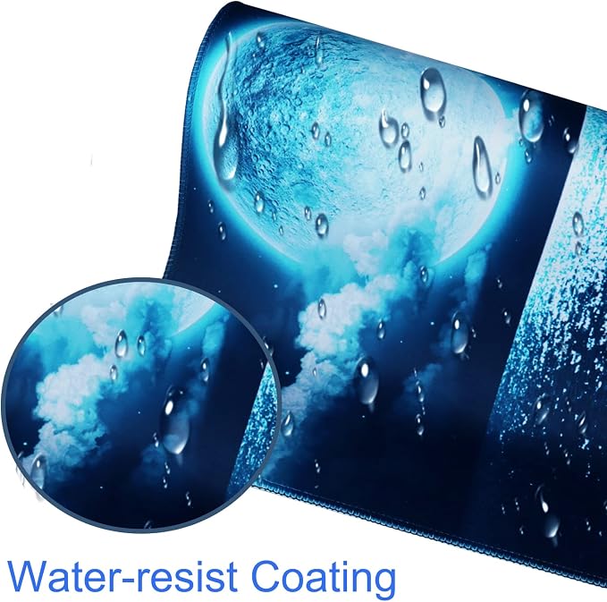 Naukay Large Mouse Pad, 31.5x15.7 inch Large Extended Computer Keyboard Mouse Mat, Water Resist Non-Slip Mousepad Rubber Base Long XXL Gaming Mouse Pad for Work & Gaming, Office & Home - Image 5