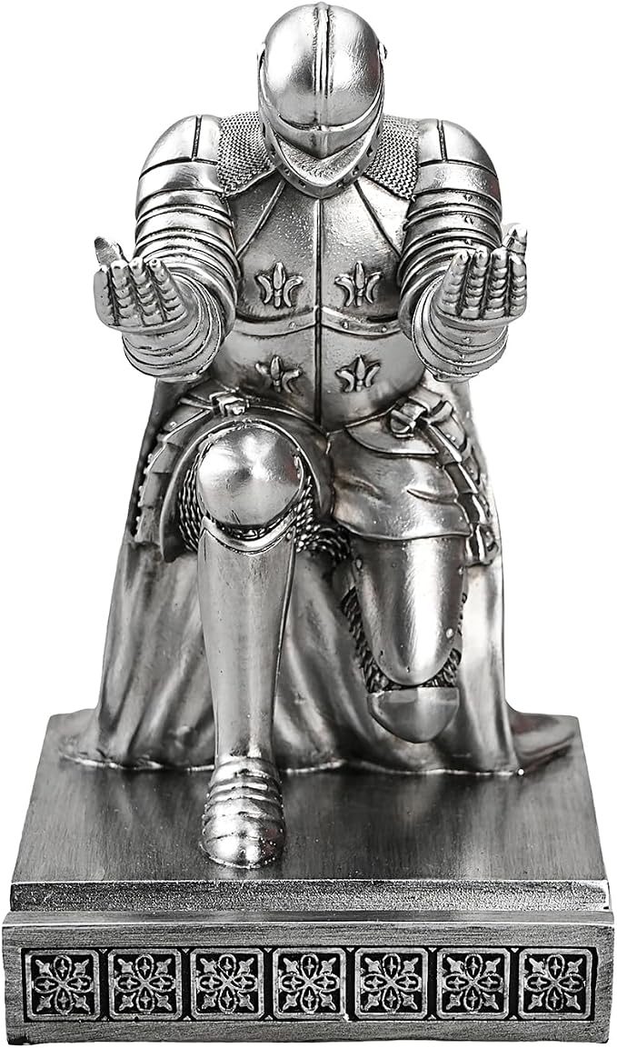 Windbreaker Soldier Knight Pen Holder Personalized Desk Accessory Silver - Image 6