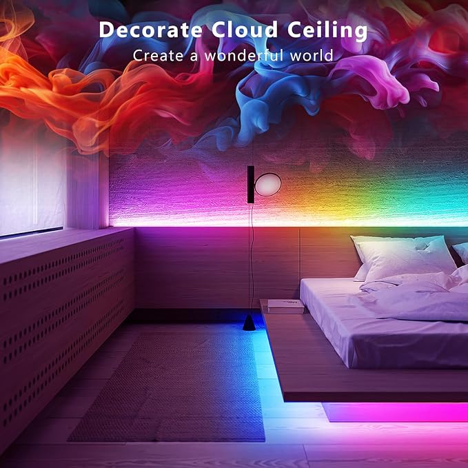DAYBETTER Smart IC LED Strip Lights, BGRIC LED Lights for Bedroom 32.8 FT, DIY Multiple Colors on One Line, App Control Color Changing Strip Lighting Music Sync Home Decor(1 Roll) - Image 4