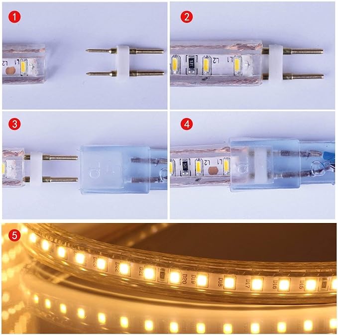 Connector, Connection Cable only Single Color High Voltage LED Light Strip - Image 9