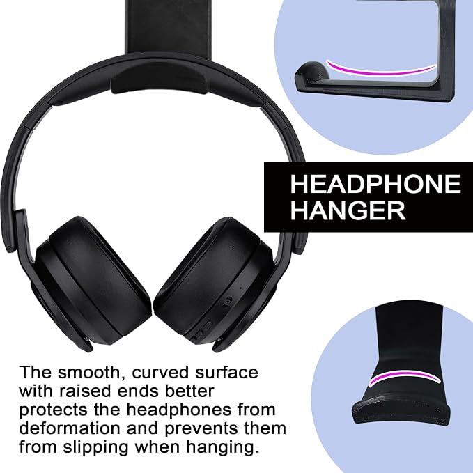 Under Desk Headphone Hanger Stand for SteelSeries Arctis Nova Pro Wireless Base Station with Dock–Arctis Pro Wireless NOVA Headphone Hanger Stand - Image 4