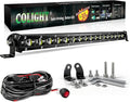 CO LIGHT Led Light Bar Single 20 inch Slim Single Row Lightbar Driving Combo Beam Off Road Work Lights with Mounting Brackets & 6D Reflectors for Truck, Car, Cabin, Boat, ATV, UTV by COLIGHT