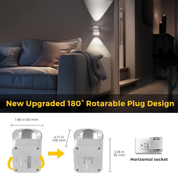 L LOHAS LED Night Light Projector, Night Lights Plug into Wall Light Sensor - Image 6