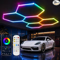 25Pack RGB Hexagon led Garage Lights,5 Hexagon Light with Multi Color,Dimmable&Speed Adjustable RGB Hex Wall Lights,DIY Design for Remote Control by ZTANHOUSE