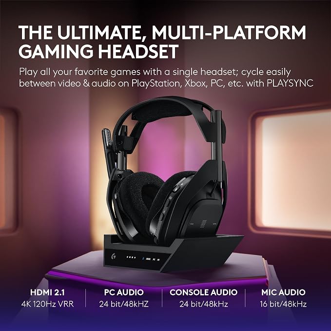 Logitech G Astro A50 X Multi-Platform Wireless Gaming Headset - Black - Image 2