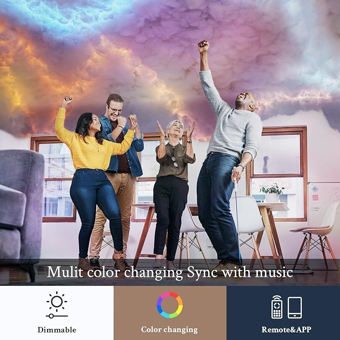 Cloud Light Thundercloud LED - 3D Cotton with RGB Music Sync - Image 2
